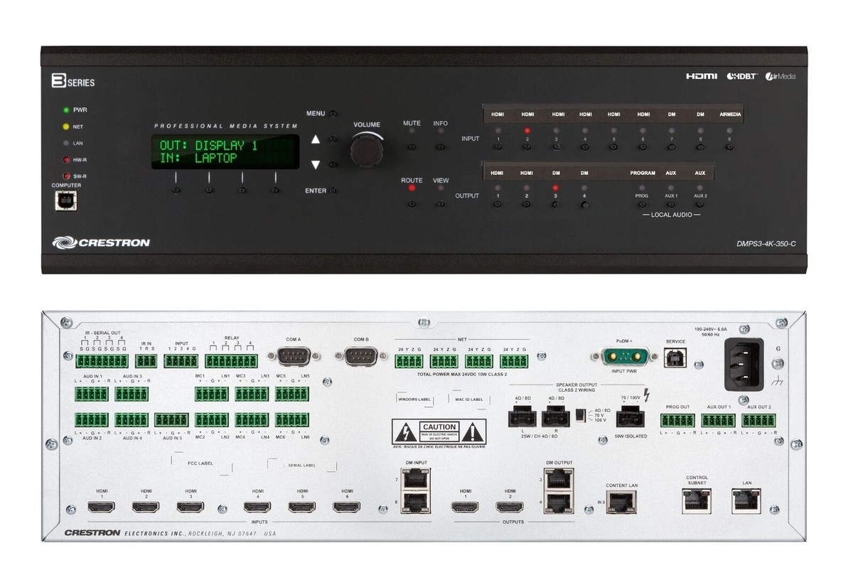 CRESTRON DMPS3-4K-350-C DMPS34K350C 36EY AUDIO-VIDEO HDBT CRESTRON DMPS3-4K-350-C DMPS34K350C 36EY AUDIO-VIDEO HDBT