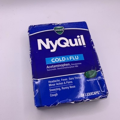 Vicks Nyquil Cold Flu Liquicaps 24 Count Multi Symptom Relief Nighttime Medicine