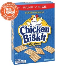 CHICKEN IN A BISKIT Original Baked Snack Crackers, Lunch Snacks, 12 oz
