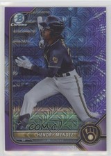 2022 Bowman Chrome Prospects Mega Box Purple Mojo Refractor Hendry Mendez 0ij9