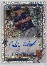 2021 Bowman Draft Chrome Pick Sparkle Refractor 14/71 Calvin Ziegler Auto 3hd