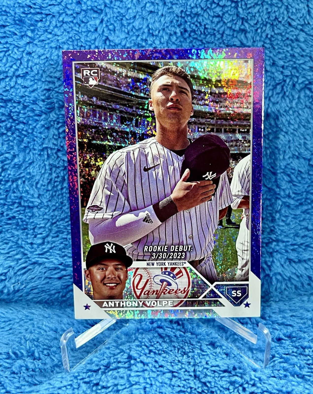 2023 Topps Update Series Anthony Volpe #US77 Purple Foil /799