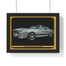 Splendido poster omaggio Ford Mustang Eleanor GT.500 1967 - classico iconico