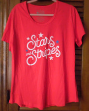 General Standard Red Cotton "Stars & Stripes" Shirt Size Large Made in the USA