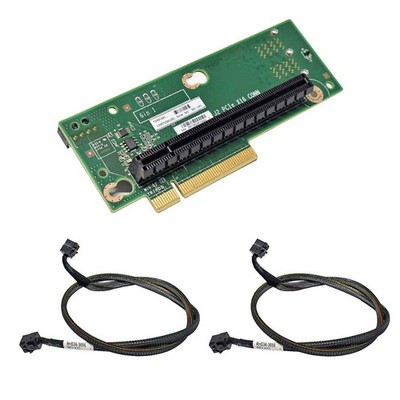 ZT Systems Riser Card T29011201 PCIe x16 - 2x MiniSAS HD SFF-8643 +Cable