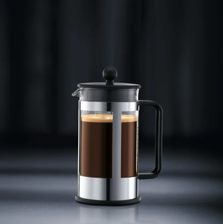 Stainless Steel French Press Coffee Maker 34 oz Glass Beaker Manual Coffee & Tea