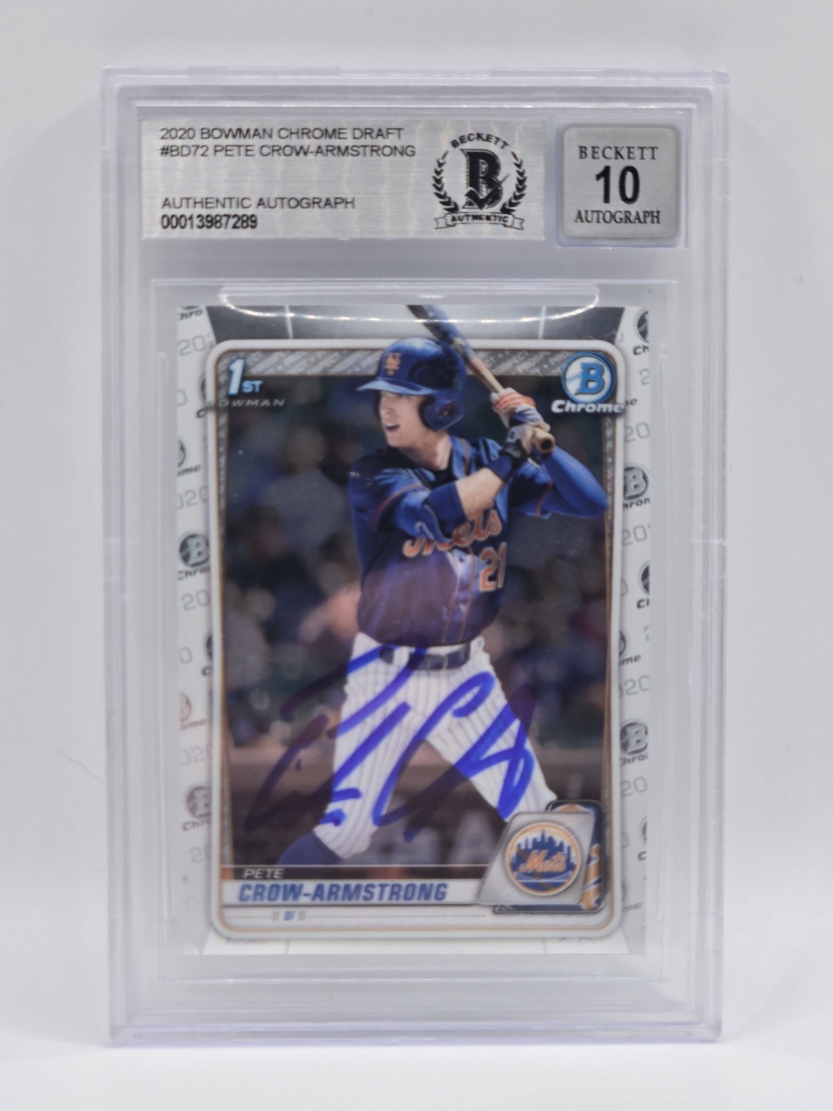 Pete Crow-Armstrong RC Cubs 2020 1st BOWMAN CHROME AUTO BAS 10 RC AUTO 💎🔥