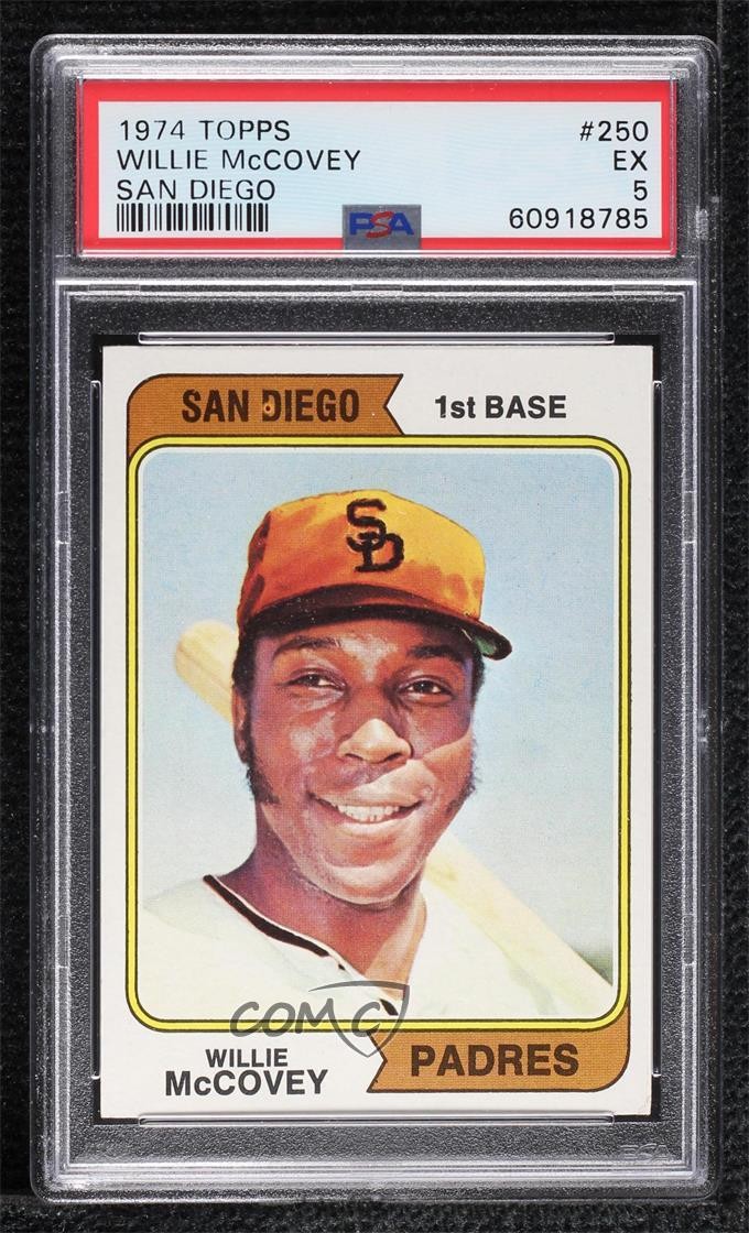 1974 Topps Willie McCovey (San Diego) #250 PSA 5 HOF 11rv