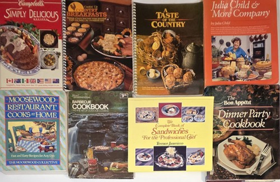 #ad Lot 8 Vintage Cookbooks Julia Child Campbell#x27;s Moosewood Country Breakfast $37.99