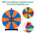 WinSpin 24" Tabletop Modular Prize Wheel w/ 12 PCS Backup Panels Blue Orange — photo 3