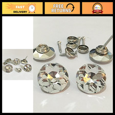 50PCS Rhinestone Crystal Buttons with Screw Buckles, 20mm Decorative Craft Gems