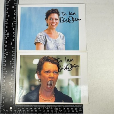Olivia Colman Schauspielerin Dr Who Prisoner Zero Eleventh Hr 2x Autogramm signed Foto