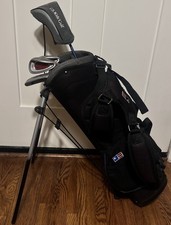 US Kids Nike 4-Club Junior Golf Set Fairway Driver/Irons/Putter/New Grips/Bag