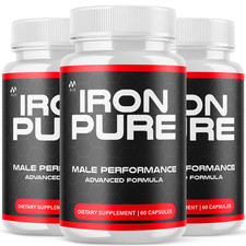  3 Pack Iron Pure Advanced Male Health Support Supplement IronPure 180 Capsules