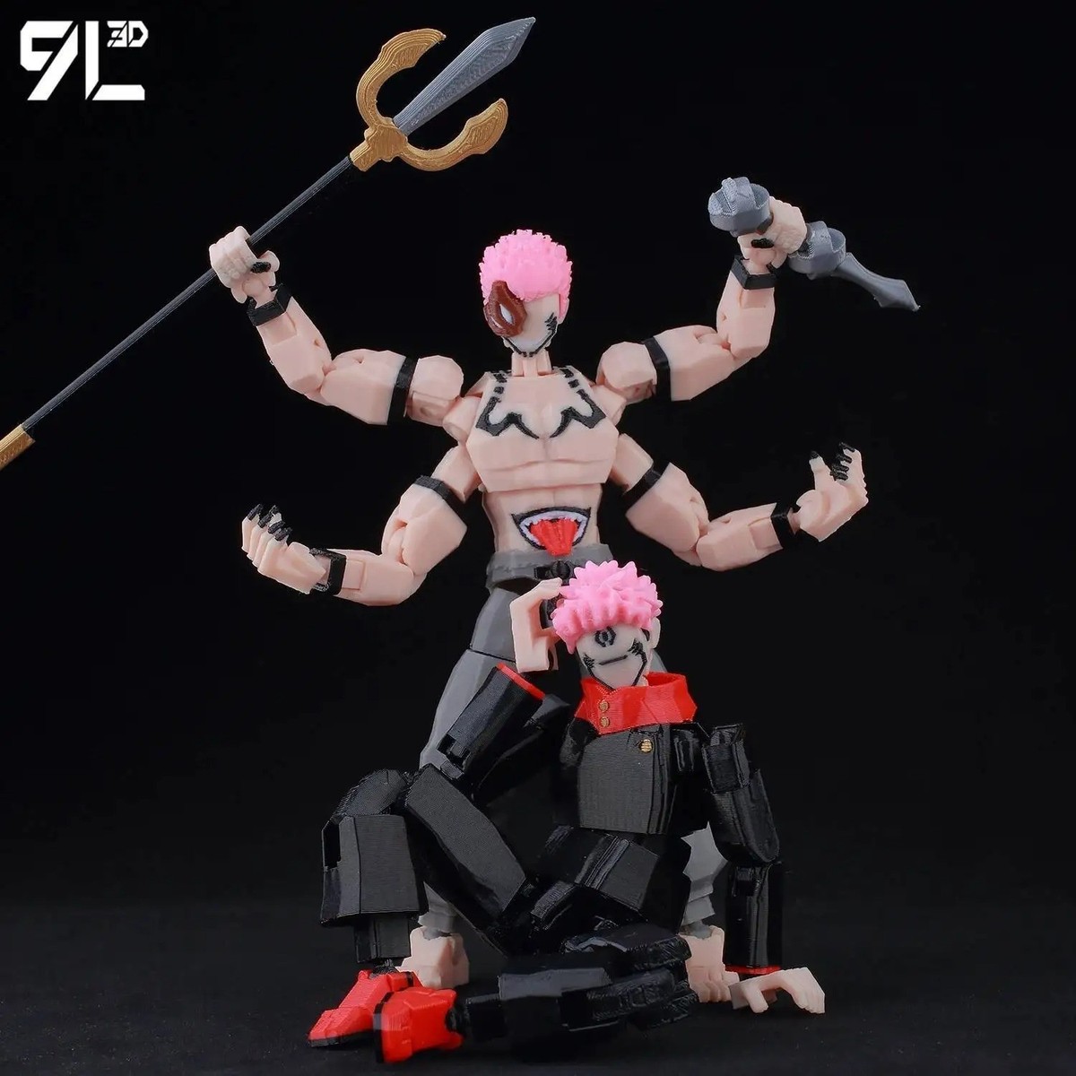 9L 3D Anime Figure Jujutsu Kaisen Sukuna T13 Movable Dummy Lucky13