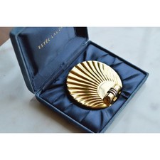 Vintage Estée Lauder Golden Shell Compact Mo...