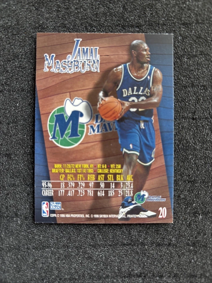 1996-97 Skybox Z Force - Jamal Mashburn #20 - Image 2 of 2