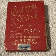 California Souvenir Playing Cards Tax Stamp Edition Vintage Rare Collectible