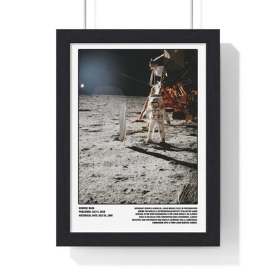 Apollo 11 Mondlandung Poster NASA Astronaut Buzz Aldrin Weltraum Druck Wandbild