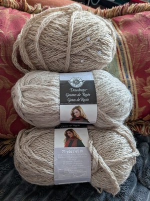 3 Skeins Loops And Thread Dew Drop, In Quartz. 71 Yards each