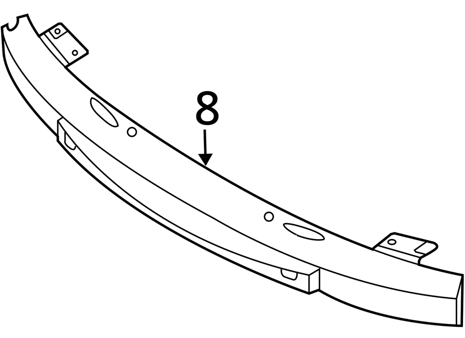 ПОДХОДИТ ДЛЯ 2004-2008 CHRYSLER PACIFICA ПЕРЕДНИЙ БАМПЕР УСИЛЕНИЕ 5113264AC - НОВЫЙ OEM - Изображение 3 из 3