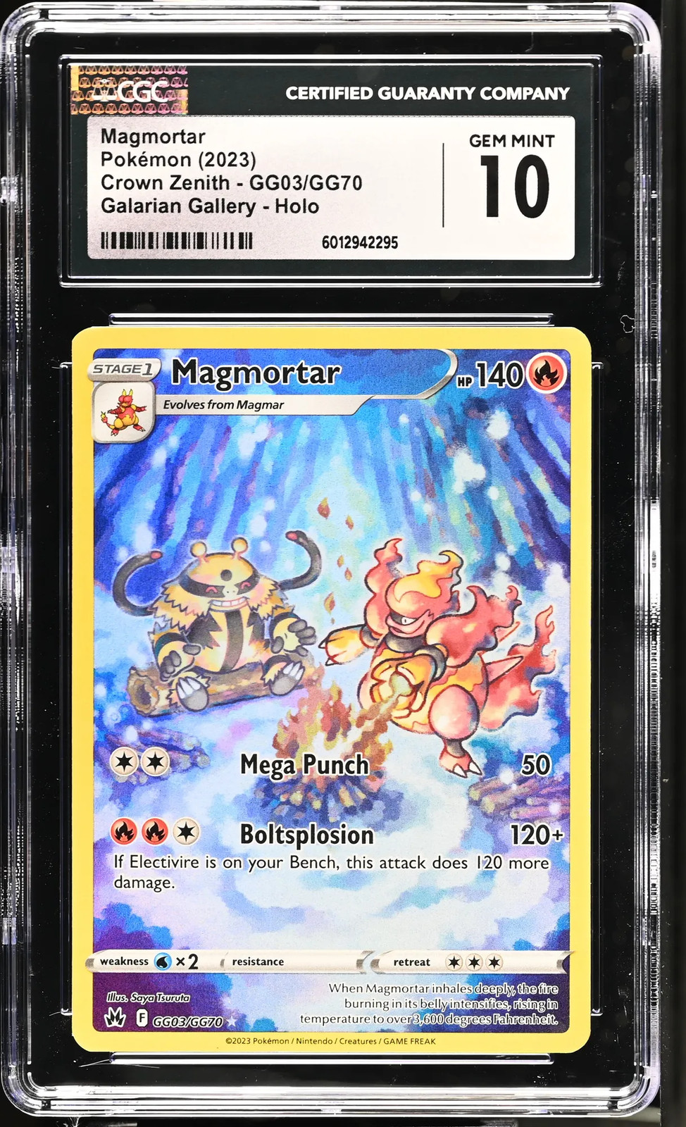 2023 Pokemon Crown Zenith Magmortar #GG03/GG70 CGC 10 GEM MINT