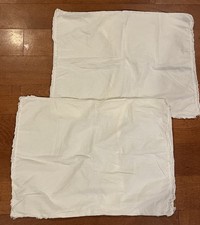 Hearth Hand Magnolia linen blend pillow shams raw edge standard white