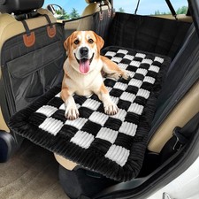 Dog Car Bed Mat, Non-Slip Backseat Extender Pet Blanket, Plaid Dog Bed for SU...