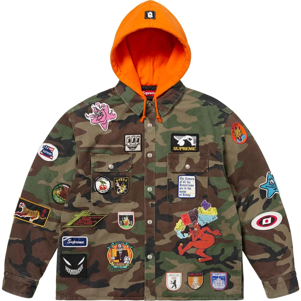 Supreme 迷彩外套、夹克、背心棉外壳男士| eBay