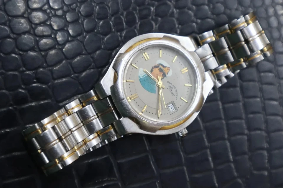 Vintage 1970s Gaddafi Dial West End Watch Co. Sowan Quartz Watch Stainless Steel - Image 3 of 4