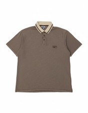 REEBOK Mens Polo Shirt XL Brown Cotton DY50