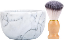 Marble Shaving Bowl for Shaving Soap  Cream, Shave Soap Cup Keep Warm Better, P