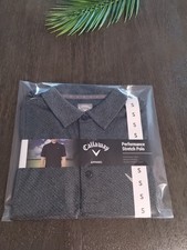 Callaway Men's Opti-Dri Performance Stretch Golf Polo Size Small Black Heather