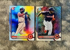 Jhonkensy Noel 2022 Bowman 1st Edition Sky Blue & Bowman Chrome Mojo Refractor