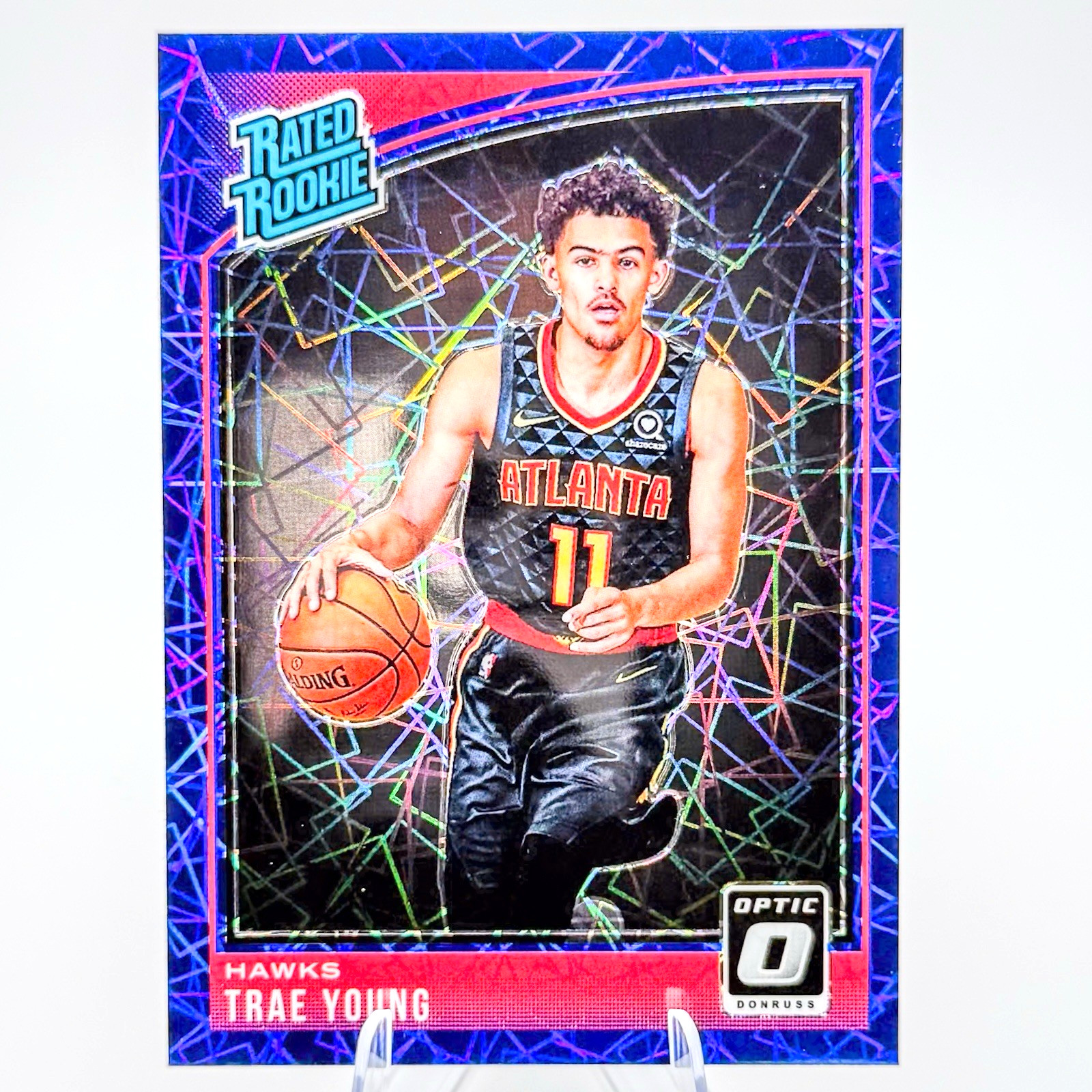 Trae Young (RC) 2018-19 Donruss Optic Rated Rookie Blue Velocity #198 Hawks🔥