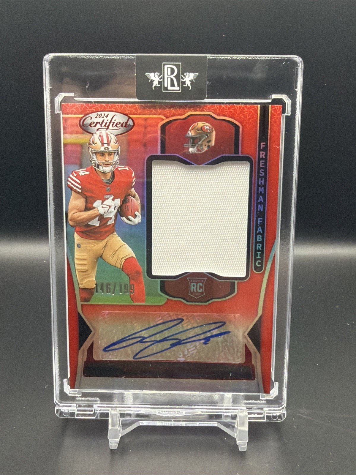 Ricky Pearsall Panini Certified Freshman Fabric Mirror Signatures #FMSRPL Red