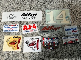 10 A.J. Foyt IndyCar decals and stickers