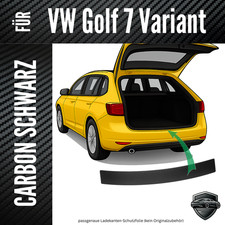 Ladekantenschutz Lackschutzfolie  für  VW Golf 7 Variant  3D Carbon Schwarz
