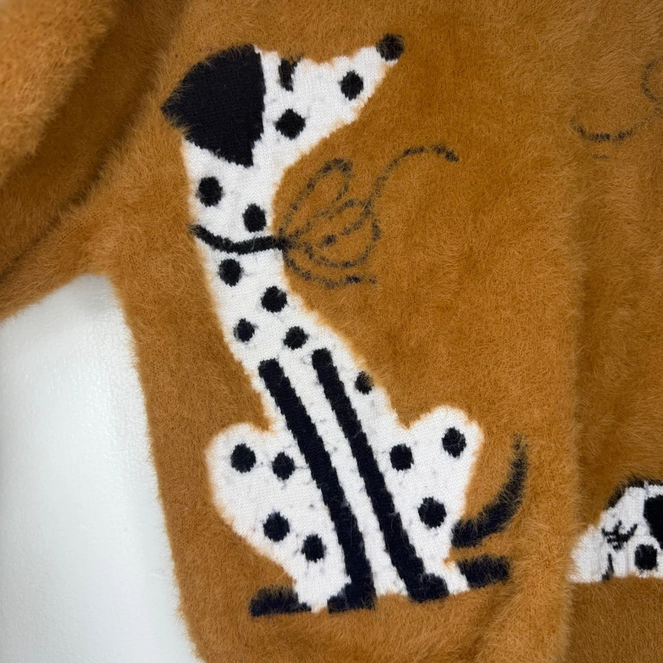 Suéter Mayoral Niños Marrón Difuso Estampado Perro Dálmata Niña Talla 7 Usado en Excelente Condición Foto 3 de 4