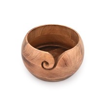 Portable Wooden Yarn Bowl Knitting Crochet Storage Organizer 7x7x4 Inch