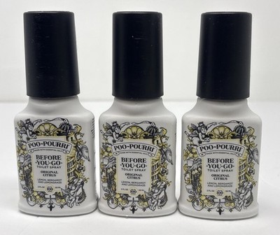 3-Pack POO-POURRI Before-You-Go Original Citrus Toilet Spray - 2 oz each
