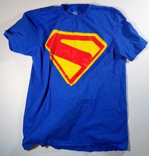 Men's Superman Logo Graphic Blue T Shirt M