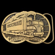 Kenworth Trucker Plated Vintage Belt Buckle
