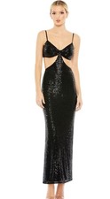 Mac Duggal 71030 Ieena Cutout Waist Sequin Dress, Size 4    MSRP $398
