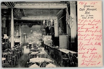 24103 W2300 Kiel, Baltic Sea 1905 - Cafe Monopol Interior J. Daum - 52095825
