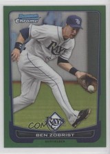 2012 Bowman Chrome Rack Pack Green Refractor Ben Zobrist #220 w1s