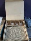 Vintage (1950’s) Federal Glass Co Homestead Snack Set.  In Box. 8 Pieces.