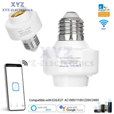 Smart WiFi E26 E27 Light Bulb Holder Socket Adapter EWeLink Alexa Google Control