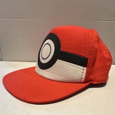 Pok mon Pok  Ball Logo Colorblock Baseball Cap Red/White/Black Kids L/G-XL/TG