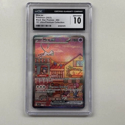 2023 POKEMON BLACK STAR PROMOS 151 ULTRA PREM COLL #053 MEW EX CGC 10 GEM MINT